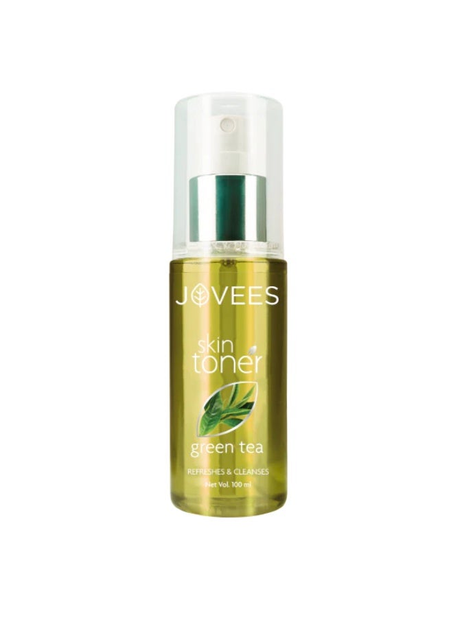 Jovees Herbal Green Tea Skin Toner with Cleanses & Moisturises | Pore Tightening | For Oily, Acne Prone Skin 100ML - Image 1